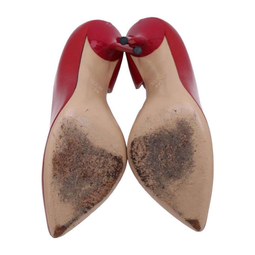 Gucci Red Patent Leather Pointed Toe D'orsay Pumps Size 36. 41/2” heel - Picture 6 of 6